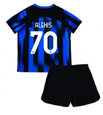 Inter Milan Alexis Sanchez #70 Hjemmebanesæt Børn 2023-24 Kort ærmer (+ korte bukser)